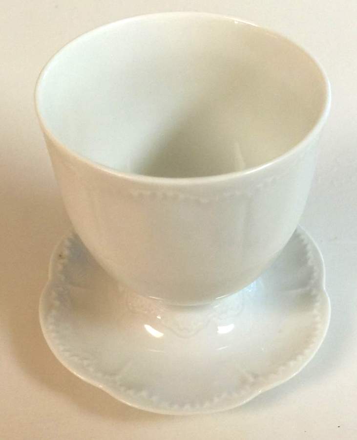 Star Egg Cup with Attached Underplate by Haviland-1