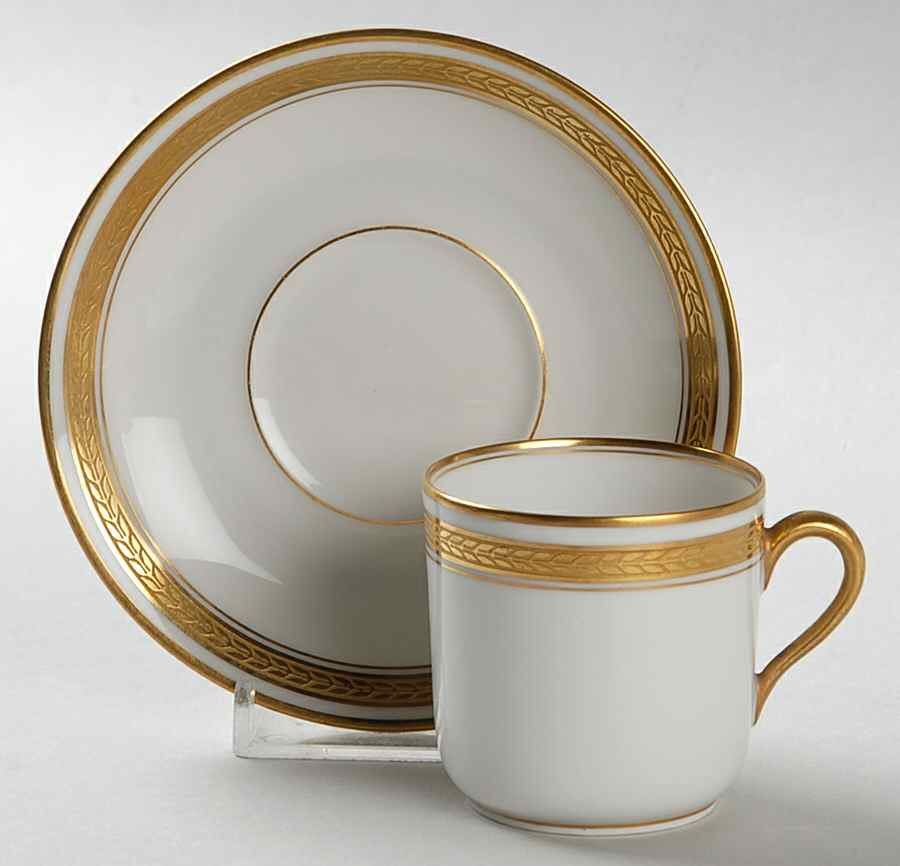 St. George Flat Demitasse Cup & Saucer Set by Haviland-1