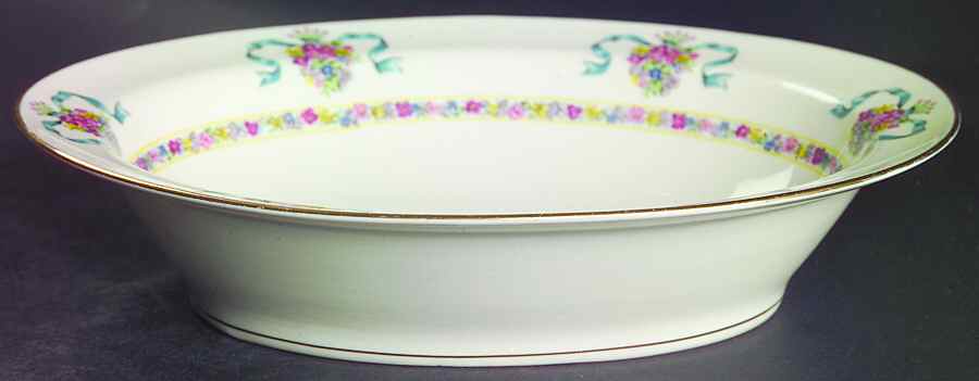 St. Regis Blue 9" Oval Vegetable Bowl by Haviland-1