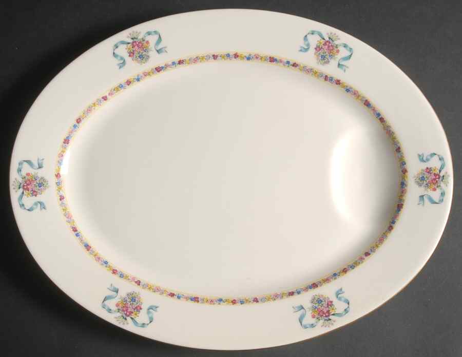 St. Regis Blue 14" Oval Serving Platter by Haviland-1