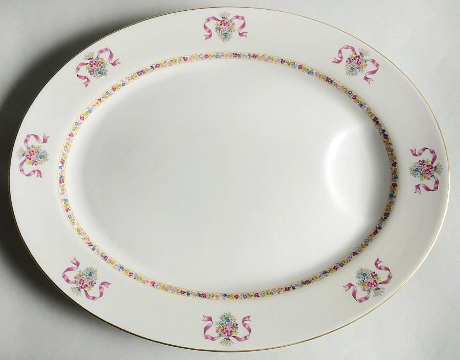 St. Regis Burgundy 16" Oval Serving Platter by Haviland-1