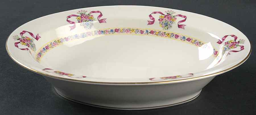St. Regis Burgundy 9" Oval Vegetable Bowl by Haviland-1