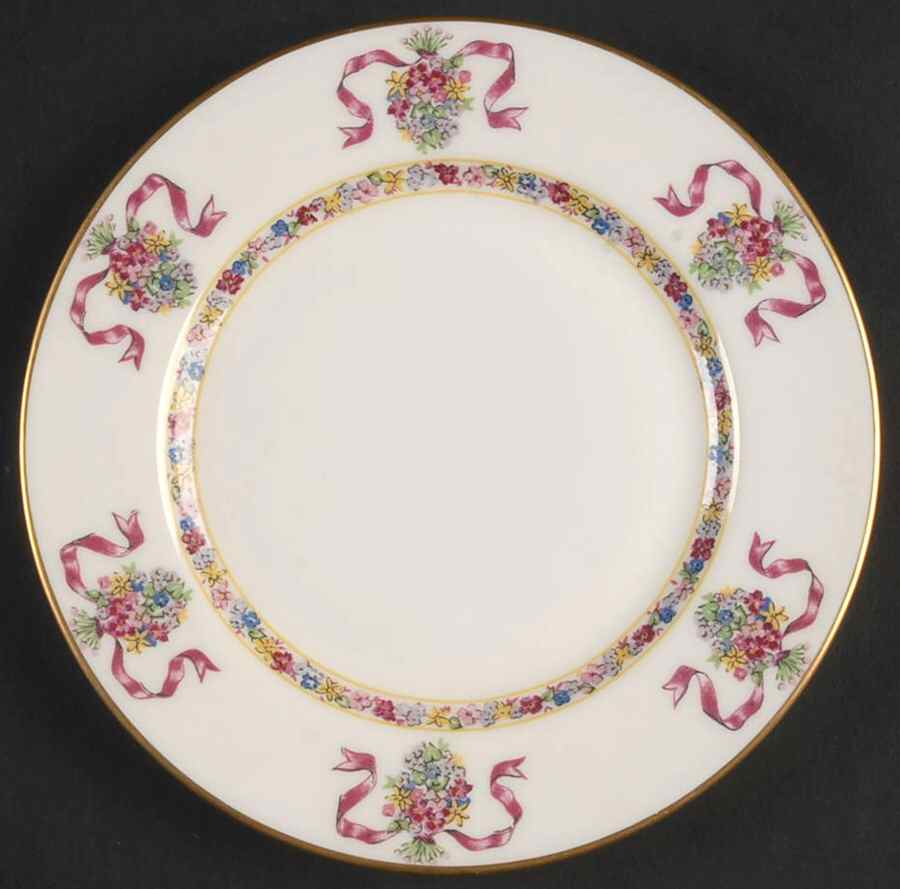 St. Regis Burgundy Bread & Butter Plate by Haviland-1