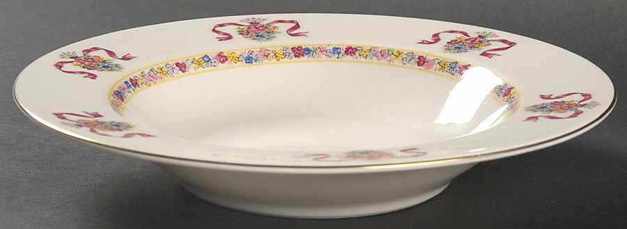 St. Regis Burgundy Rim Soup Bowl by Haviland-1