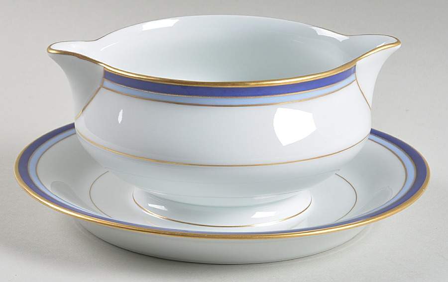 Sully Gravy Boat with Attached Underplate by Haviland-1