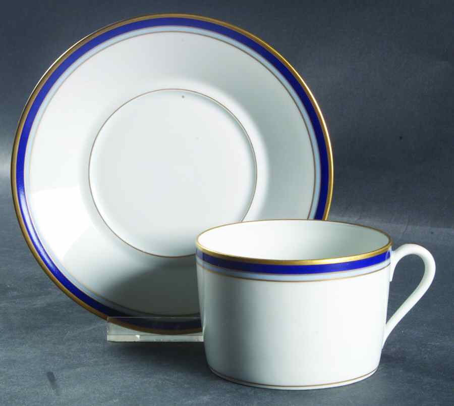 Sully Flat Cup & Saucer Set by Haviland-1
