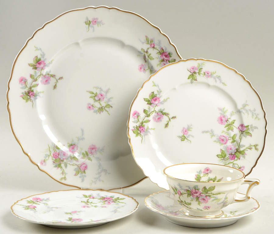 Sylvia White (Louis XIV, Newer) 5 Piece Place Setting by Haviland-1