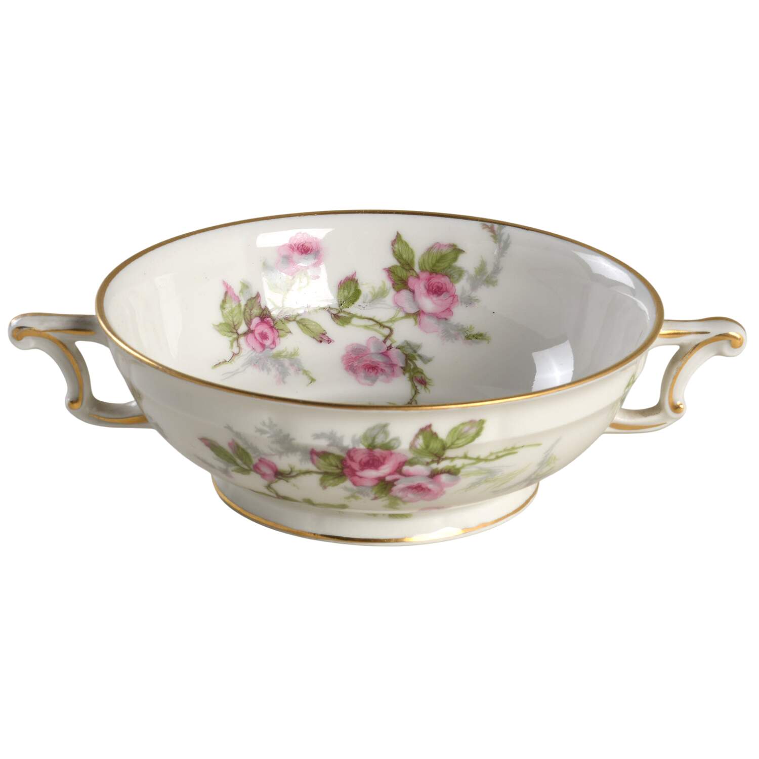Sylvia White (Louis XIV, Newer) Footed Cream Soup Bowl by Haviland-1