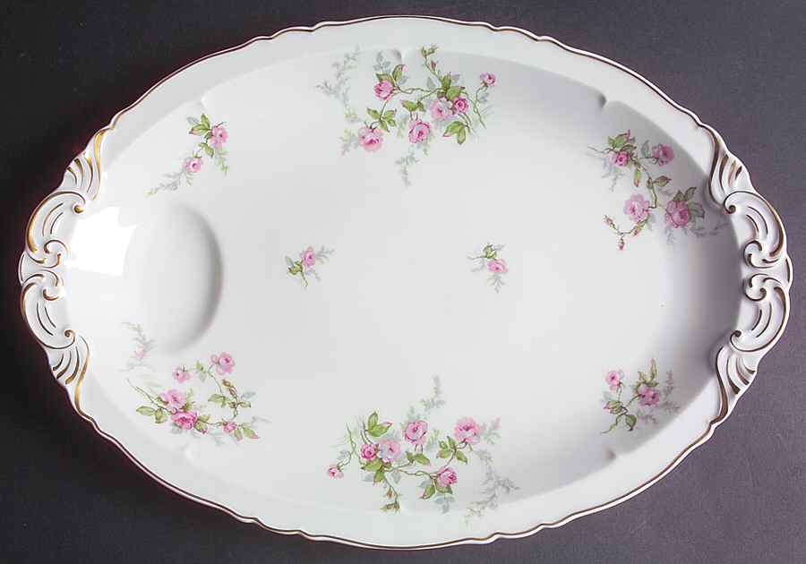 Sylvia White (Louis XIV, Newer) 16" Oval Serving Platter by Haviland-1