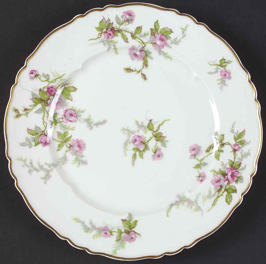 Sylvia White (Louis XIV, Newer) Luncheon Plate by Haviland-1