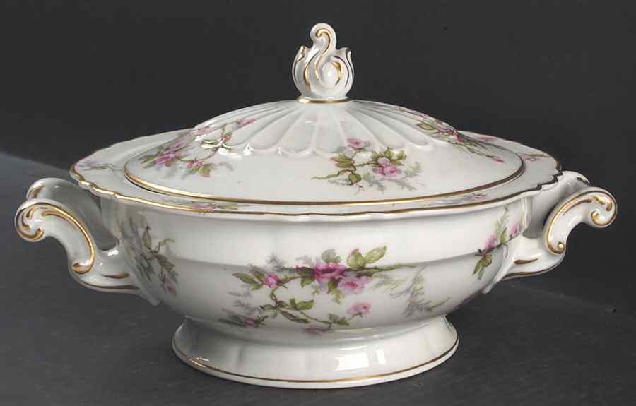 Sylvia White (Louis XIV, Newer) Round Covered Vegetable by Haviland-1