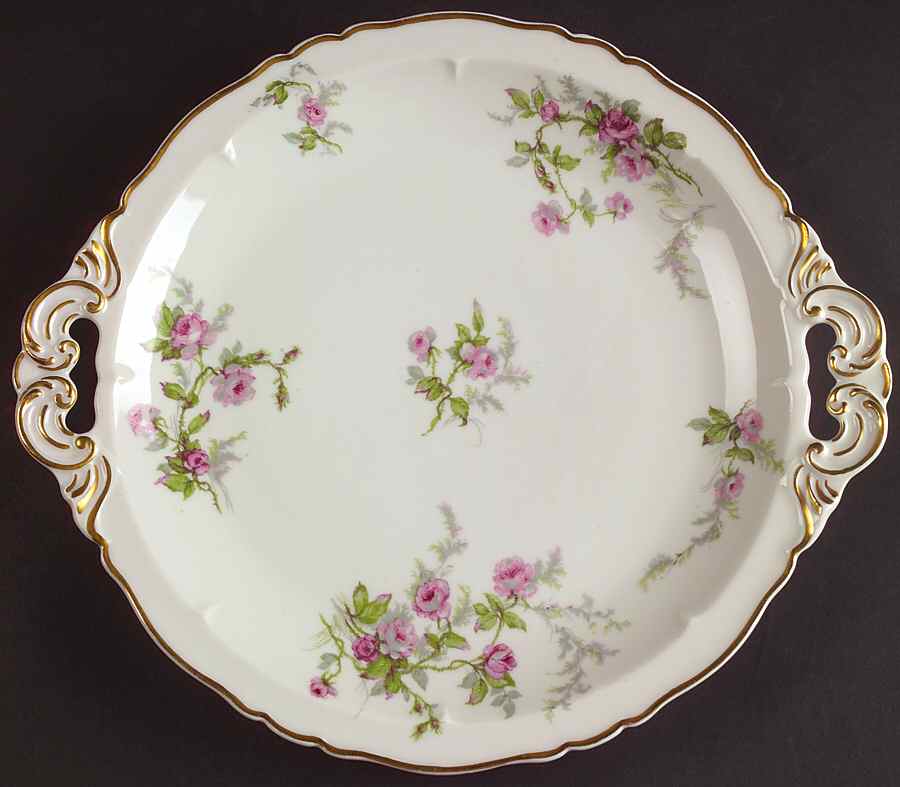 Sylvia White (Louis XIV, Newer) Handled Cake Plate by Haviland-1