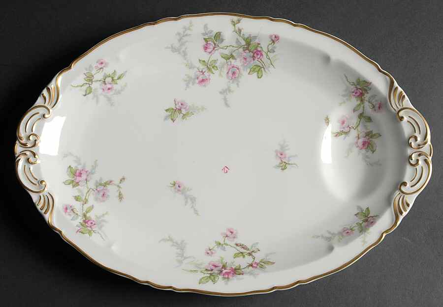 Sylvia White (Louis XIV, Newer) 13" Oval Serving Platter by Haviland-1