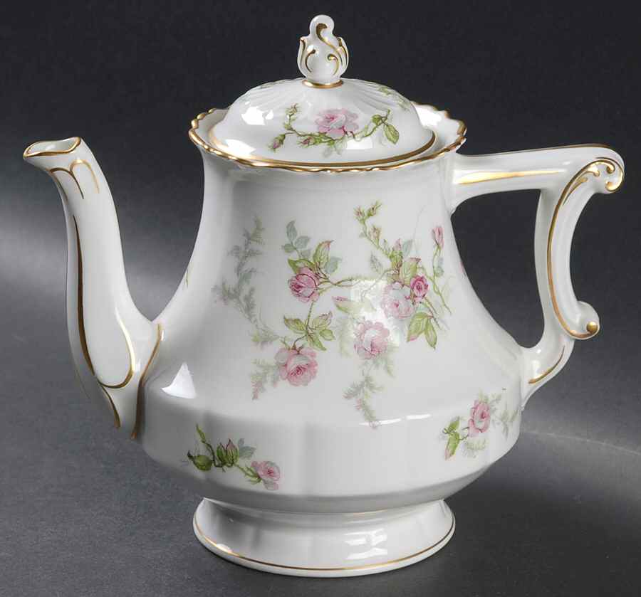Sylvia White (Louis XIV, Newer) Teapot & Lid by Haviland-1