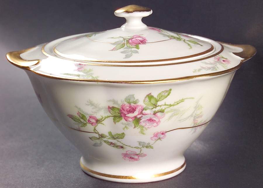 Sylvia Cream (Isle de France, Cream) Sugar Bowl & Lid by Haviland-1