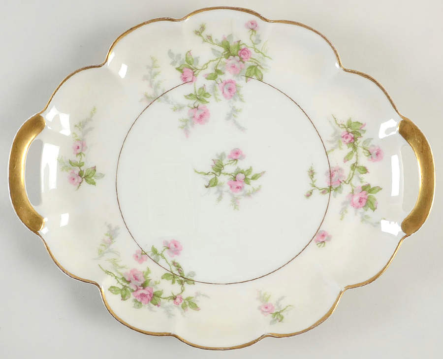 Sylvia Cream (Isle de France, Cream) Handled Cake Plate by Haviland-1