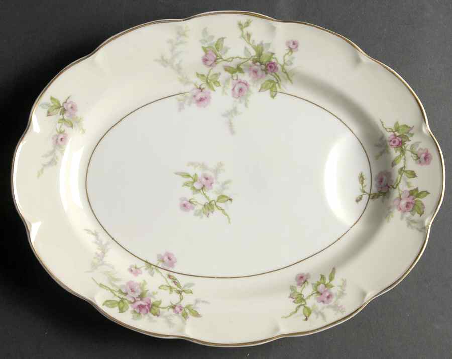 Sylvia Cream (Isle de France, Cream) 11" Oval Serving Platter by Haviland-1