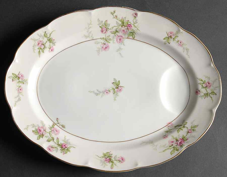 Sylvia Cream (Isle de France, Cream) 13" Oval Serving Platter by Haviland-1