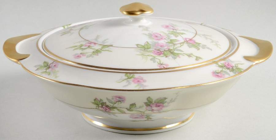Sylvia Cream (Isle de France, Cream) Round Covered Vegetable by Haviland-1