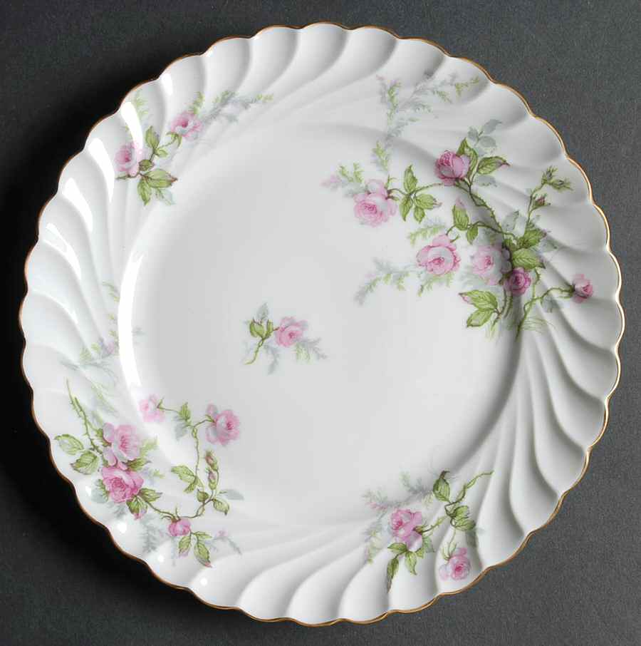 Sylvia White (Torse Shape) Salad Plate by Haviland-1