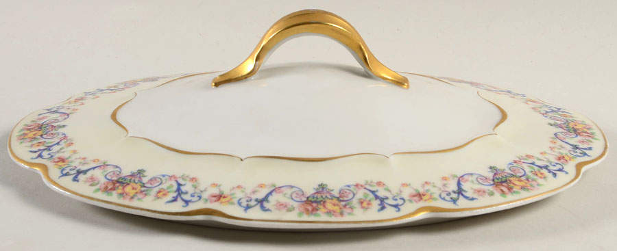 Symphony (Older, Gold Trim) Lid for Oval Vegetable by Haviland-1