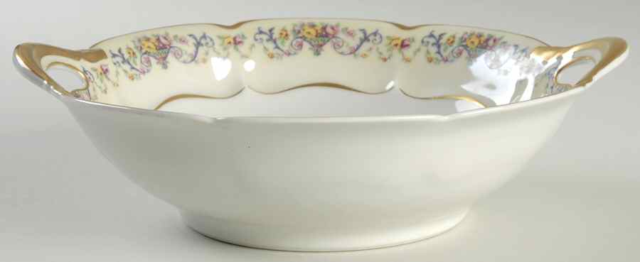 Symphony (Older, Gold Trim) 10" Round Vegetable Bowl by Haviland-1