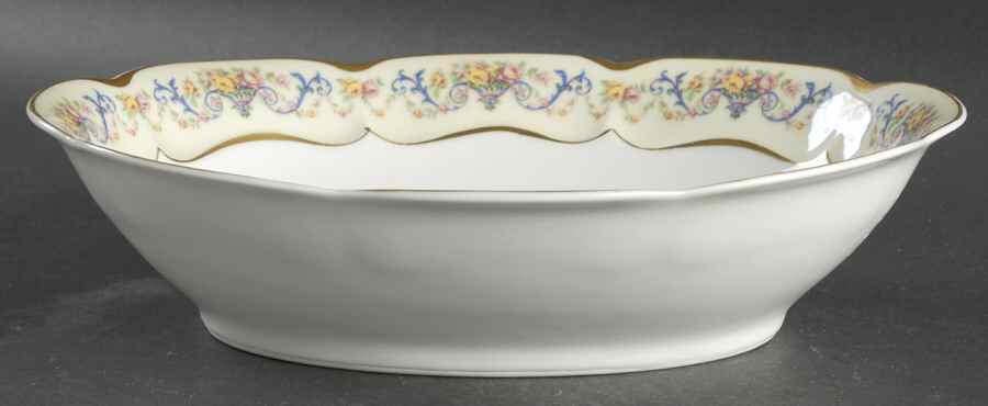 Symphony (Older, Gold Trim) 10" Oval Vegetable Bowl by Haviland-1