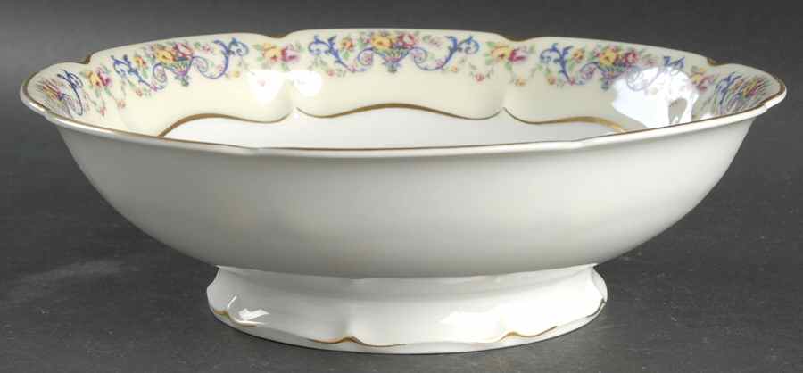 Symphony (Older, Gold Trim) 9" Round Vegetable Bowl by Haviland-1