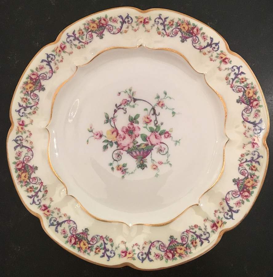 Symphony (Older, Gold Trim) Luncheon Plate by Haviland-1