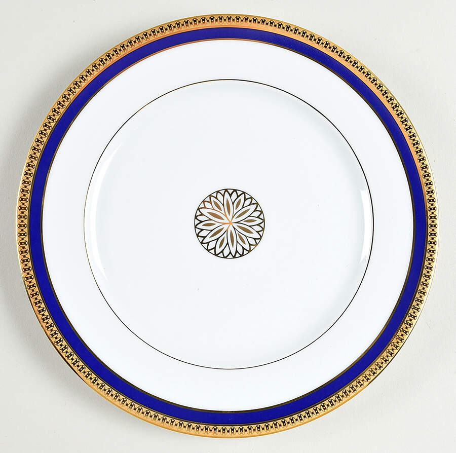 Symphonie Blue (Gold and Blue) Accent Dessert Luncheon Plate by Haviland-1