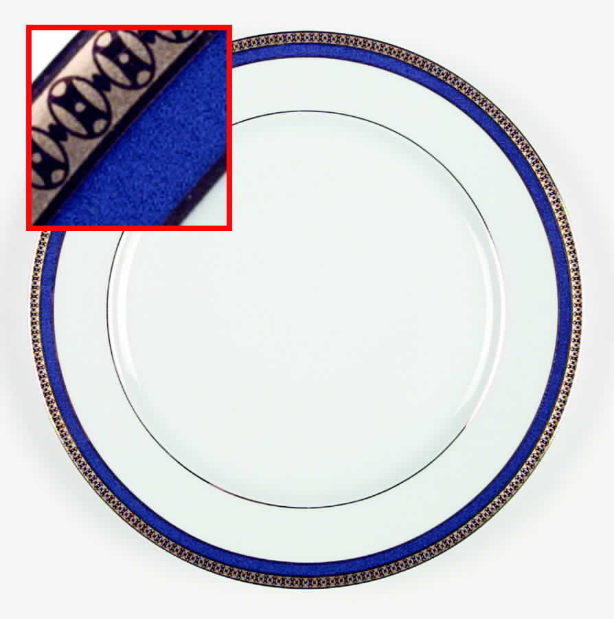 Symphonie Blue (Gold and Blue) Dinner Plate by Haviland-1