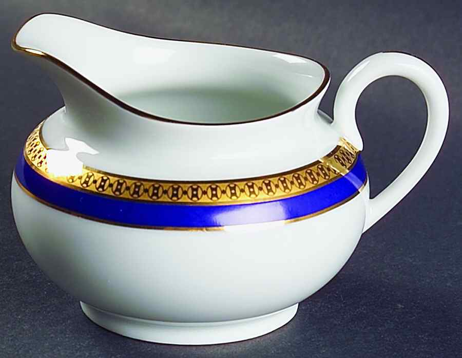 Symphonie Blue (Gold and Blue) Creamer by Haviland-1