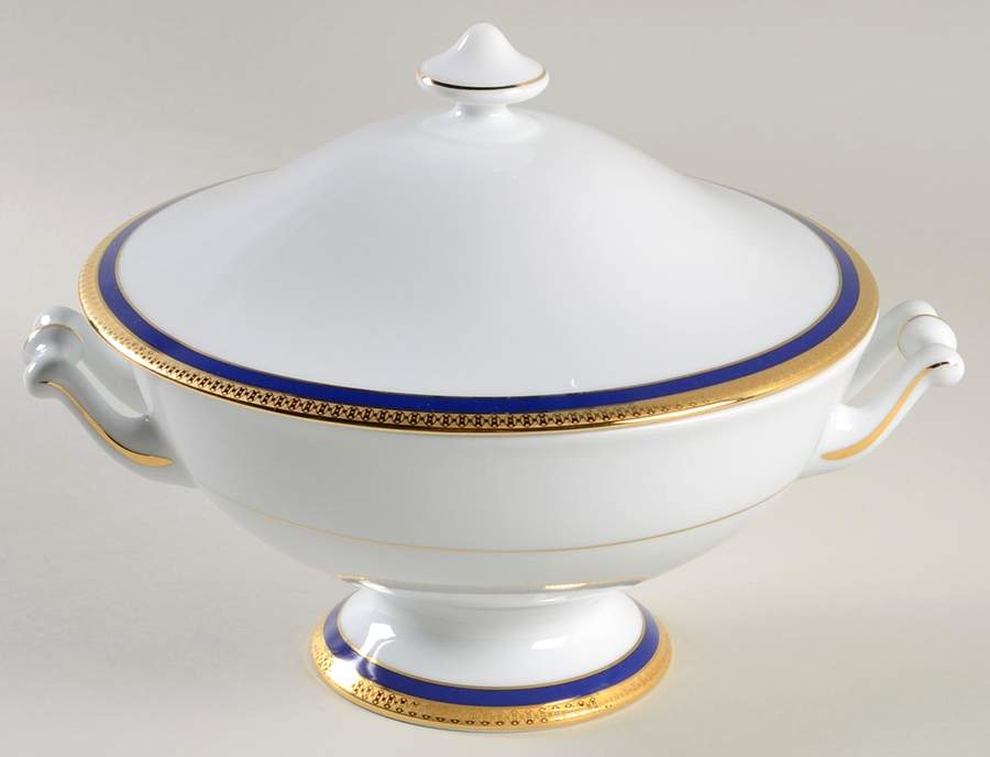 Symphonie Blue (Gold and Blue) Tureen &  Lid by Haviland-1