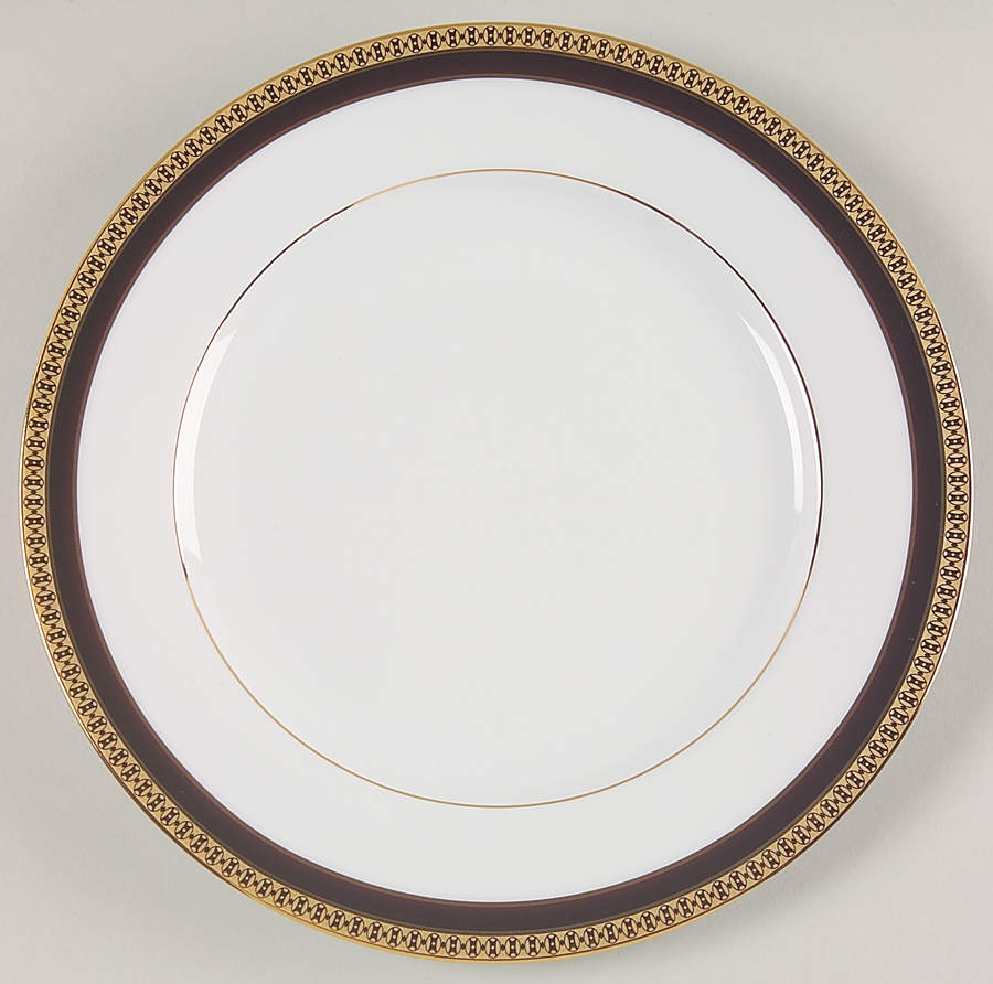Symphonie Black (Gold and Black) Dessert Luncheon Plate by Haviland-1