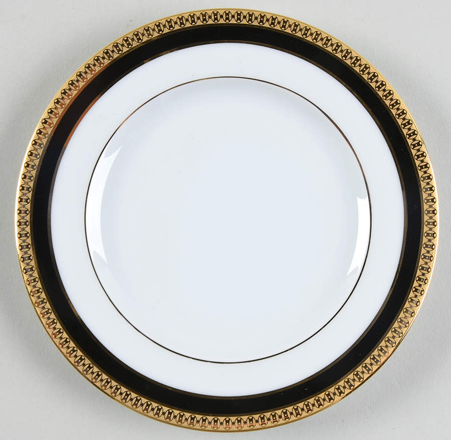 Symphonie Black (Gold and Black) Bread & Butter Plate by Haviland-1