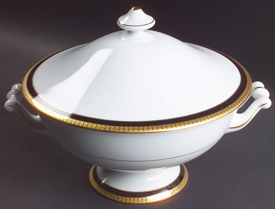 Symphonie Black (Gold and Black) Tureen &  Lid by Haviland-1