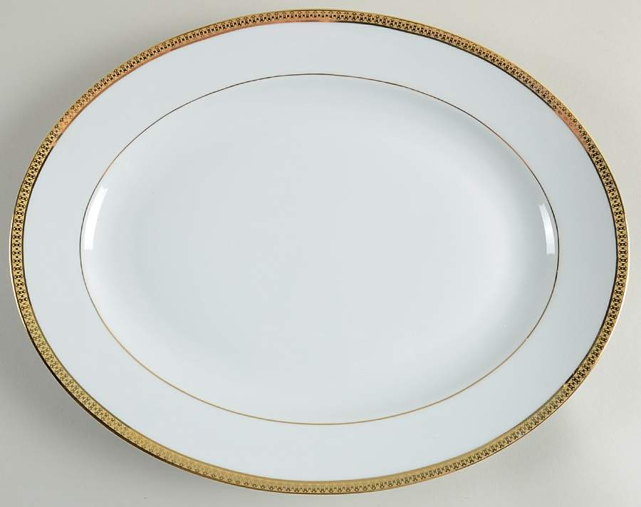 Symphonie Gold 13" Oval Serving Platter by Haviland-1