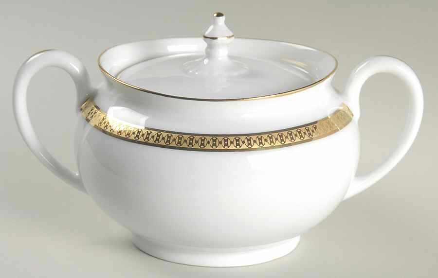 Symphonie Gold Sugar Bowl & Lid by Haviland-1