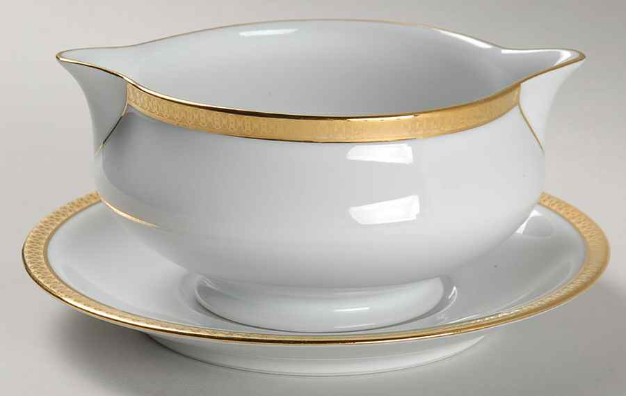 Symphonie Gold Gravy Boat & Underplate by Haviland-1