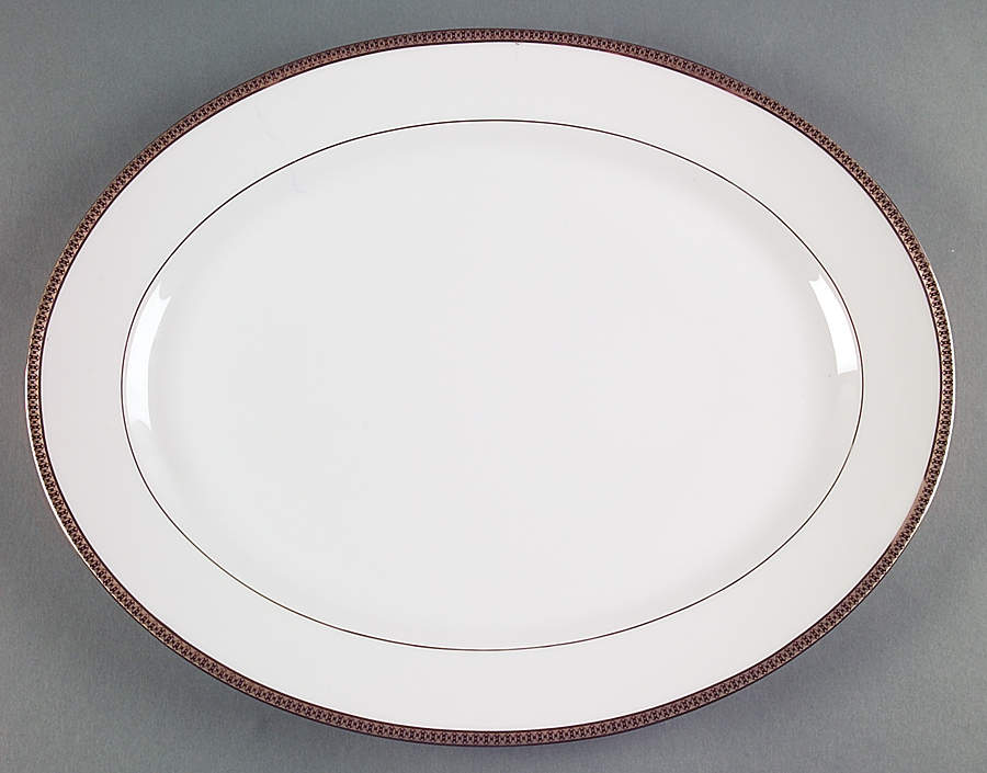 Symphonie Platine 15" Oval Serving Platter by Haviland-1