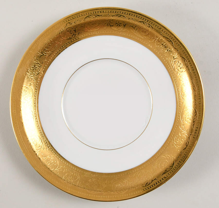 Thistle Gold Saucer for Cream Soup Bowl by Haviland-1