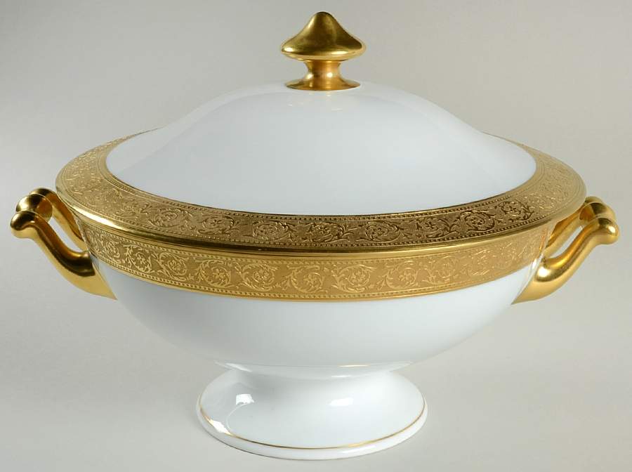Thistle Gold Tureen &  Lid by Haviland-1