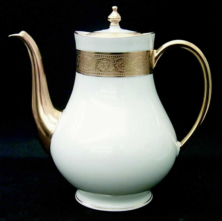 Thistle Gold Coffee Pot & Lid by Haviland-1