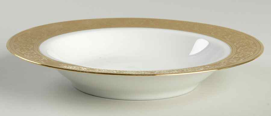 Thistle Gold Rim Soup Bowl by Haviland-1