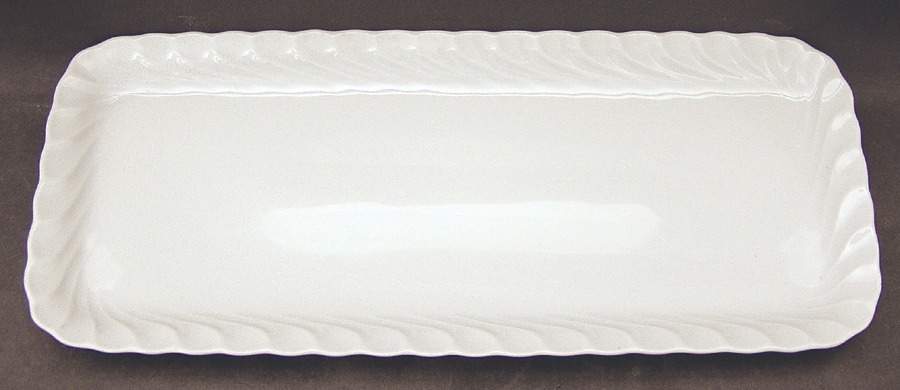 Torse White (Newer, Post 1950) Oblong Cake Plate by Haviland-1