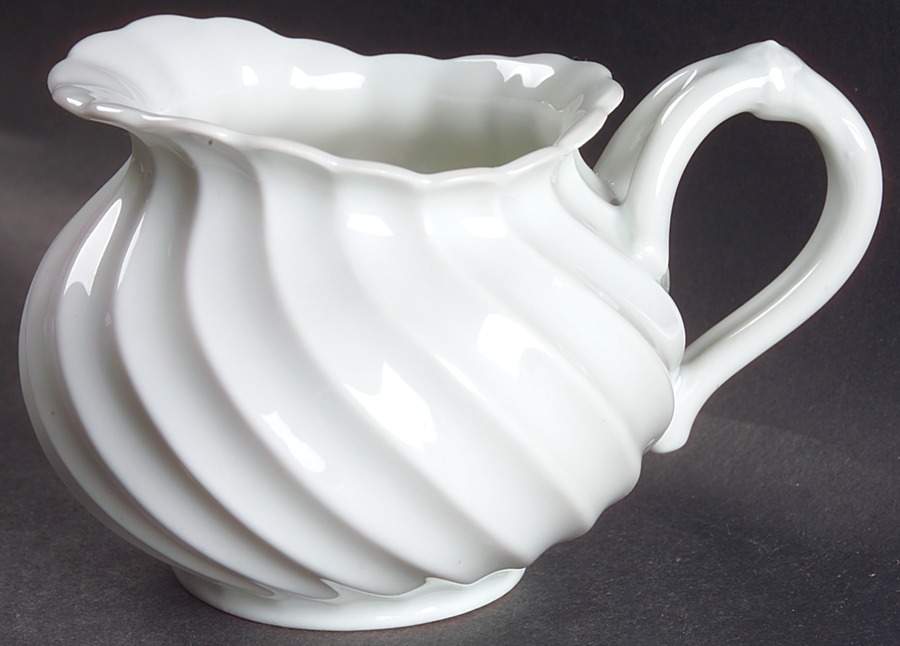 Torse White (Newer, Post 1950) Creamer by Haviland-1