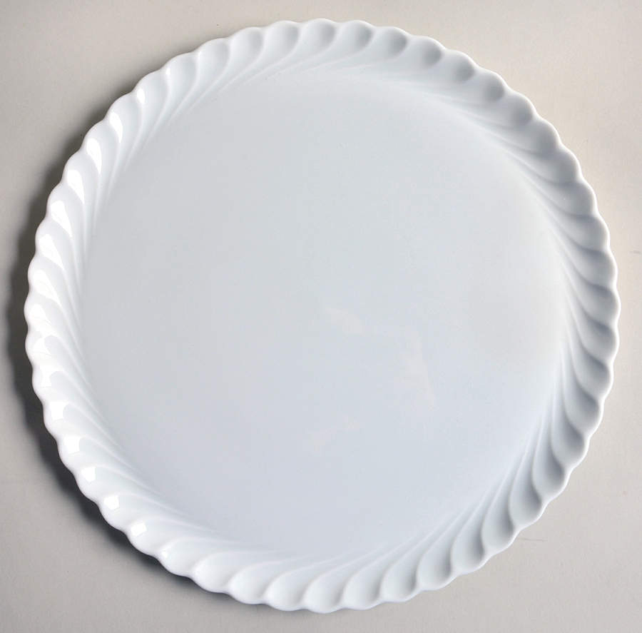 Torse White (Newer, Post 1950) Cake Plate by Haviland-1