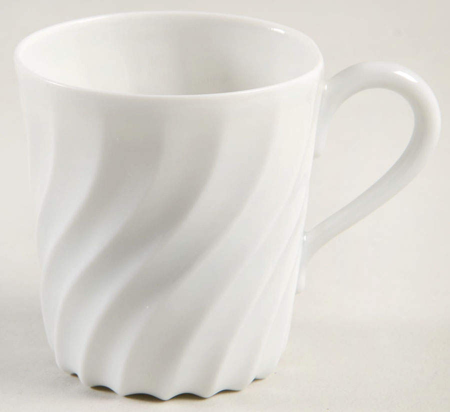 Torse White (Newer, Post 1950) Flat Demitasse Cup by Haviland-1