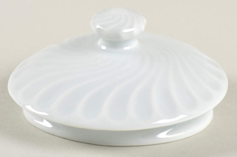 Torse White (Newer, Post 1950) Lid for Teapot by Haviland-1