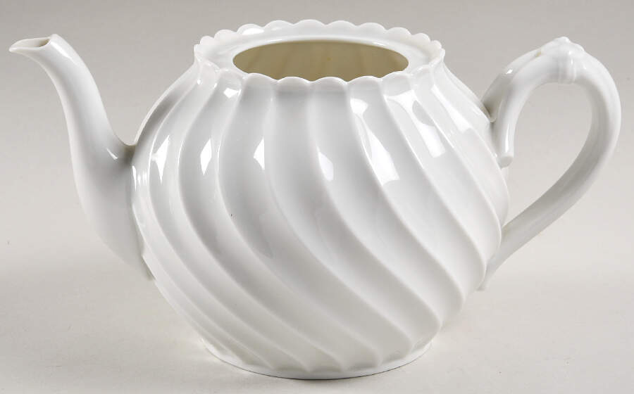 Torse White (Newer, Post 1950) Small Teapot No Lid by Haviland-1
